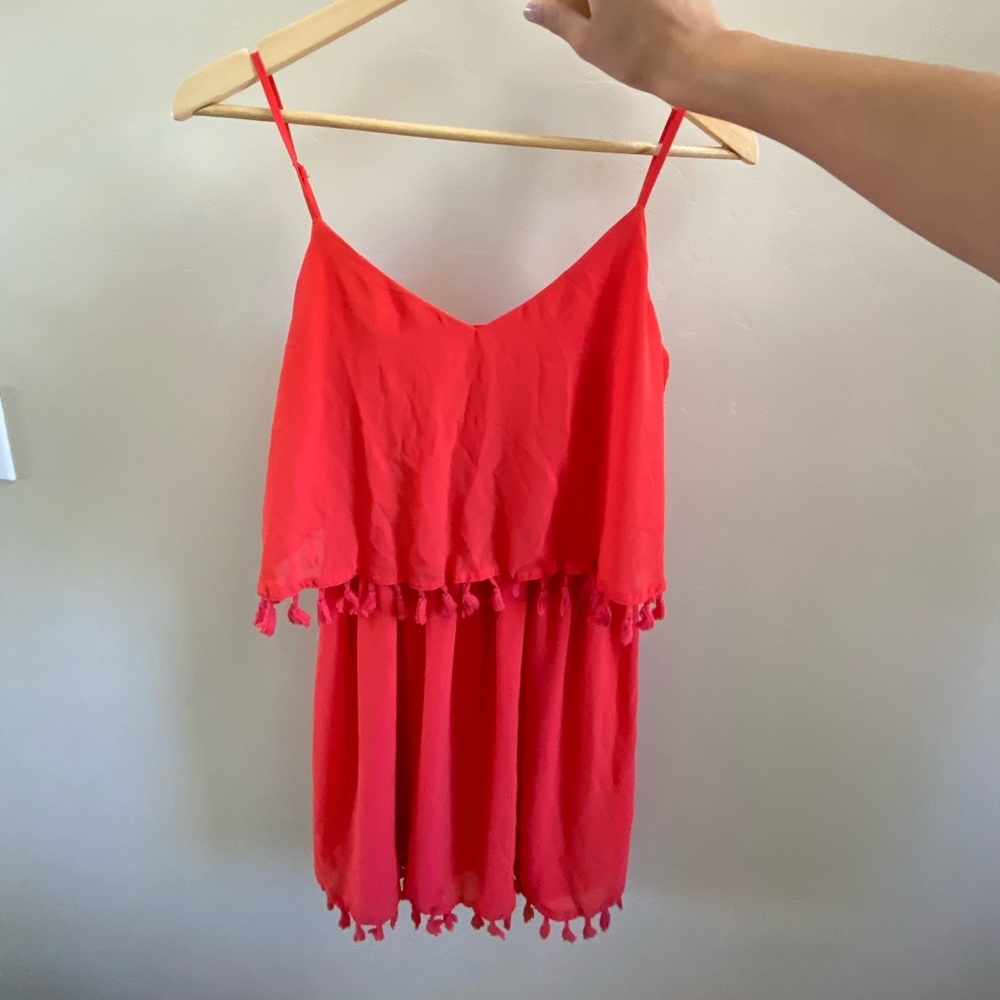 women’s red/orange dress